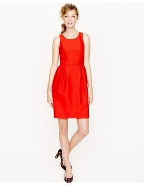 J. Crew Sleeveless Fit & Flare Dress Pleated Mini Core Workwear Party Sz 4